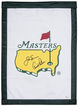 Jack Nicklaus & Arnold Palmer Dual Signed Masters Flag (JSA)